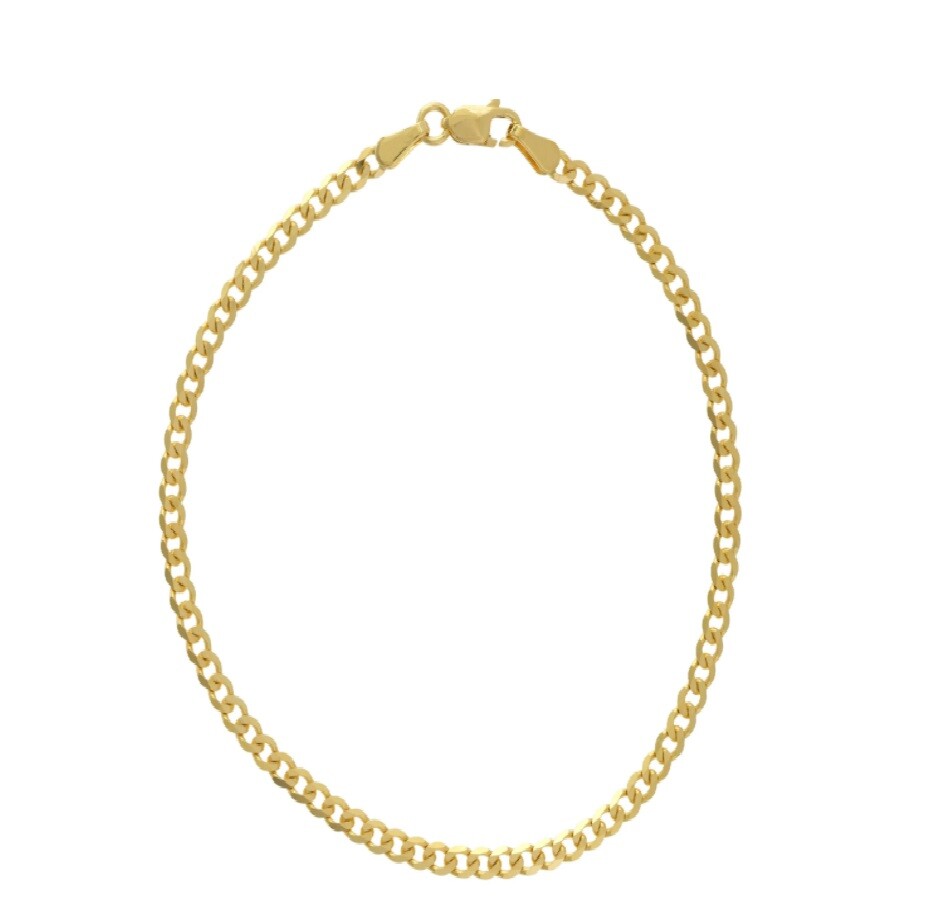 18K Yellow Gold Filled Tarnish-FREE 4mm Wide Cuban Curb Link Chain Necklace A70G