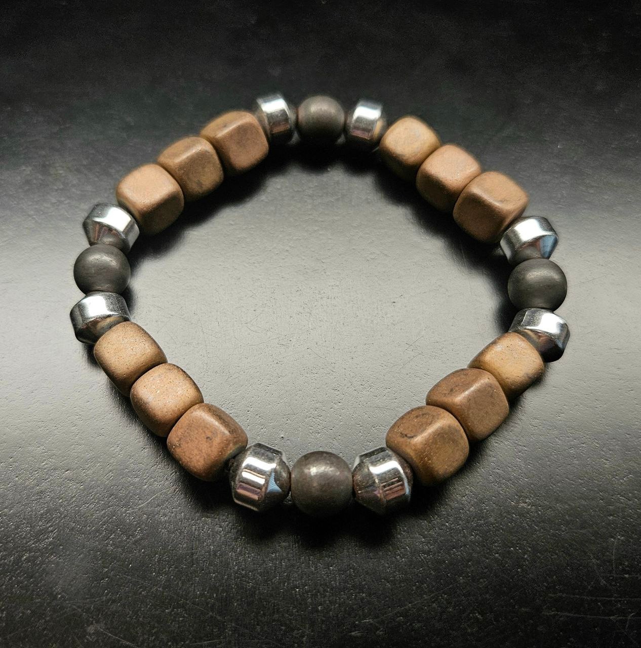 DIY Plated Hematite Bead Bracelet – Protection Healing Stackable