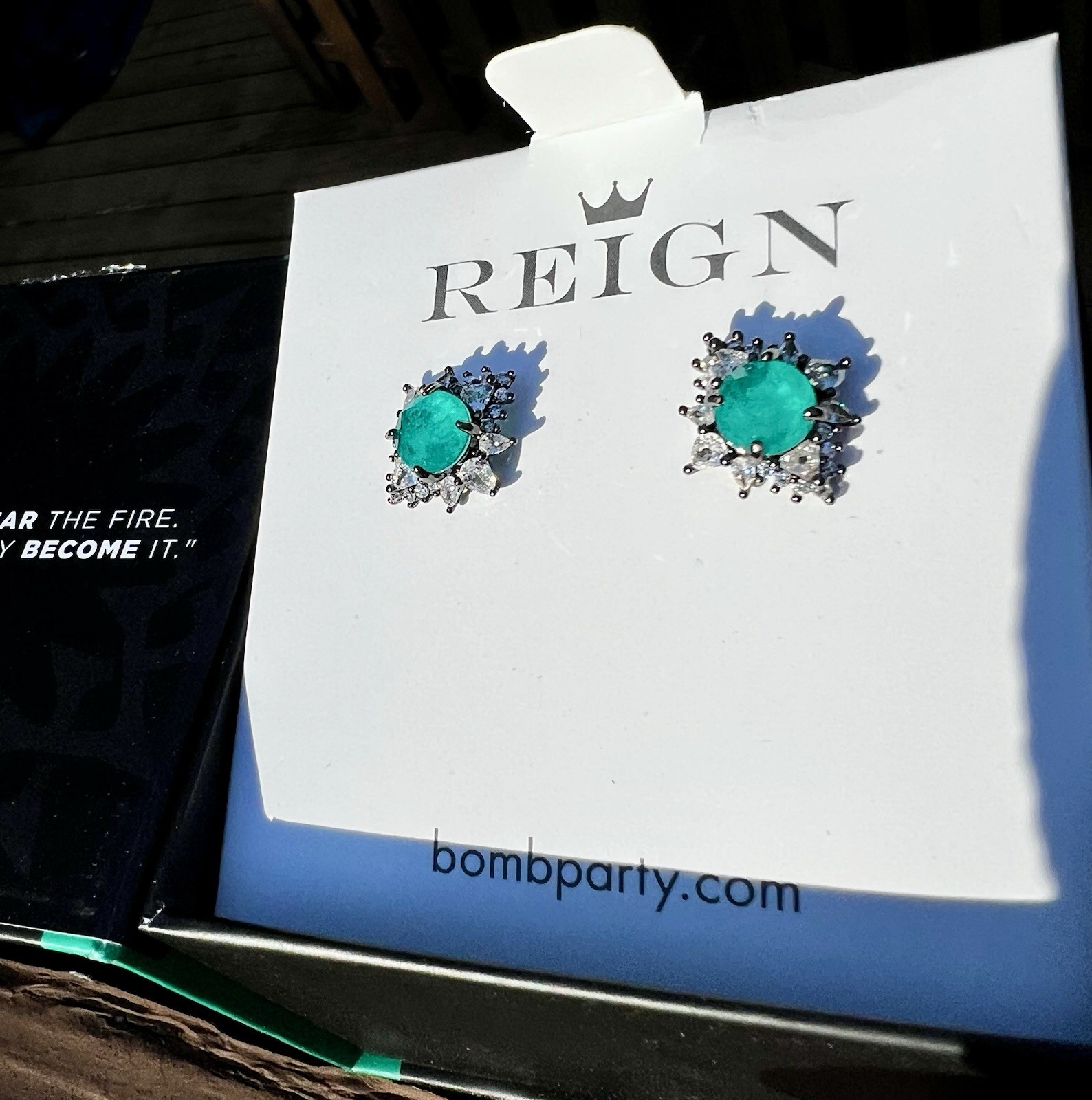 Bomb Party Reign Villain “Under Her Rule” Lab Paraiba Tourmaline On Hematite