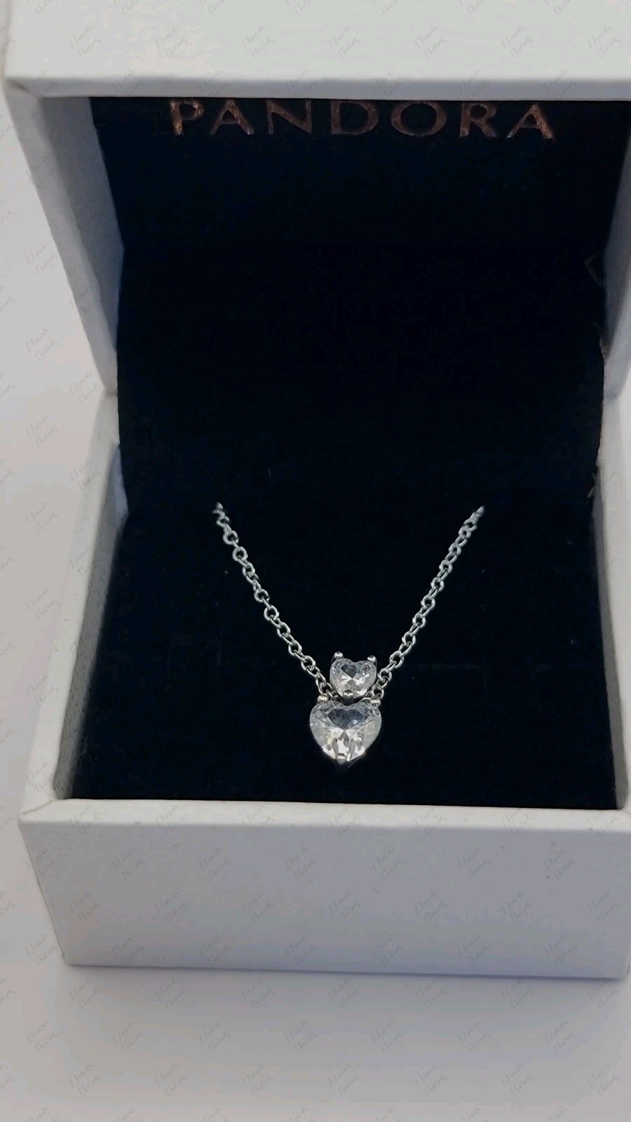 🔅Authentic Pandora Necklace Two-tone Circles With Earrings Gift Set In Box