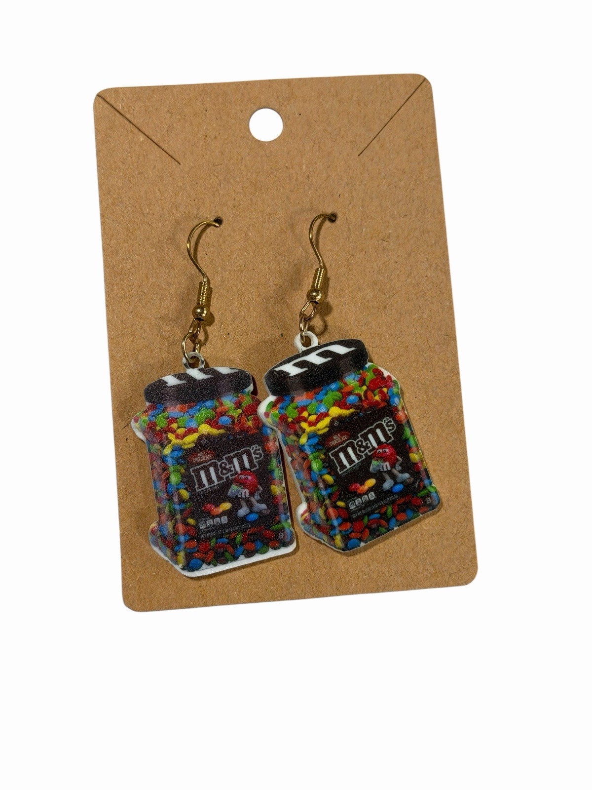 New Novelty Fashion Earrings jar of candy m chocolate
