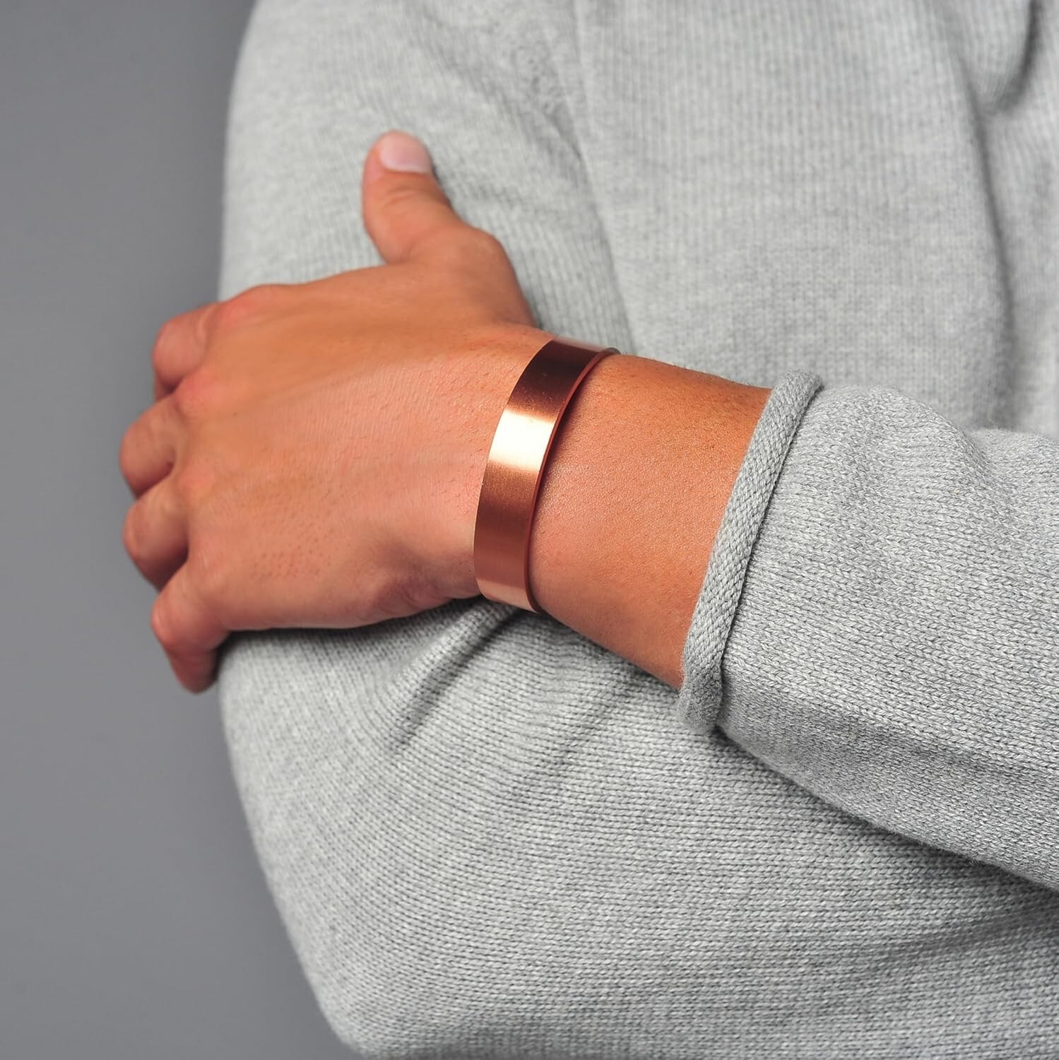 3 Pack Solid Copper Magnetic Bracelets Arthritis Pain Therapy Cuff Set