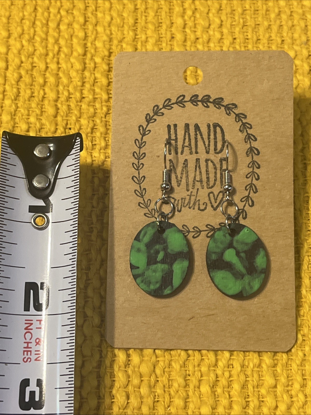 Small Color Pop Earrings NEW Green