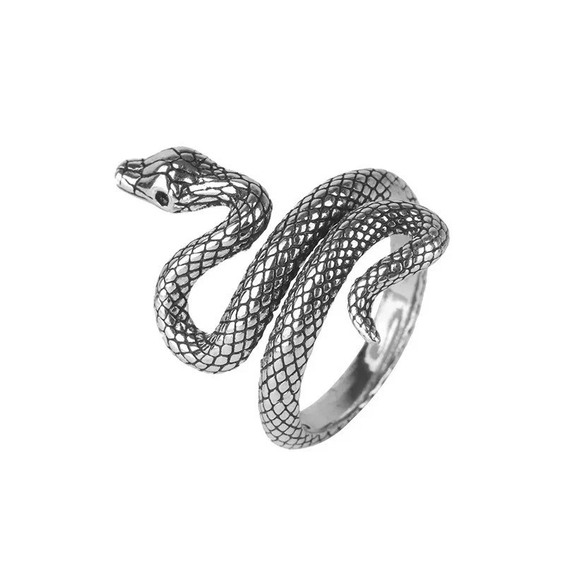 925 Sterling Silver snake Ring Adjustable Ring Entanglement for women Girl UK