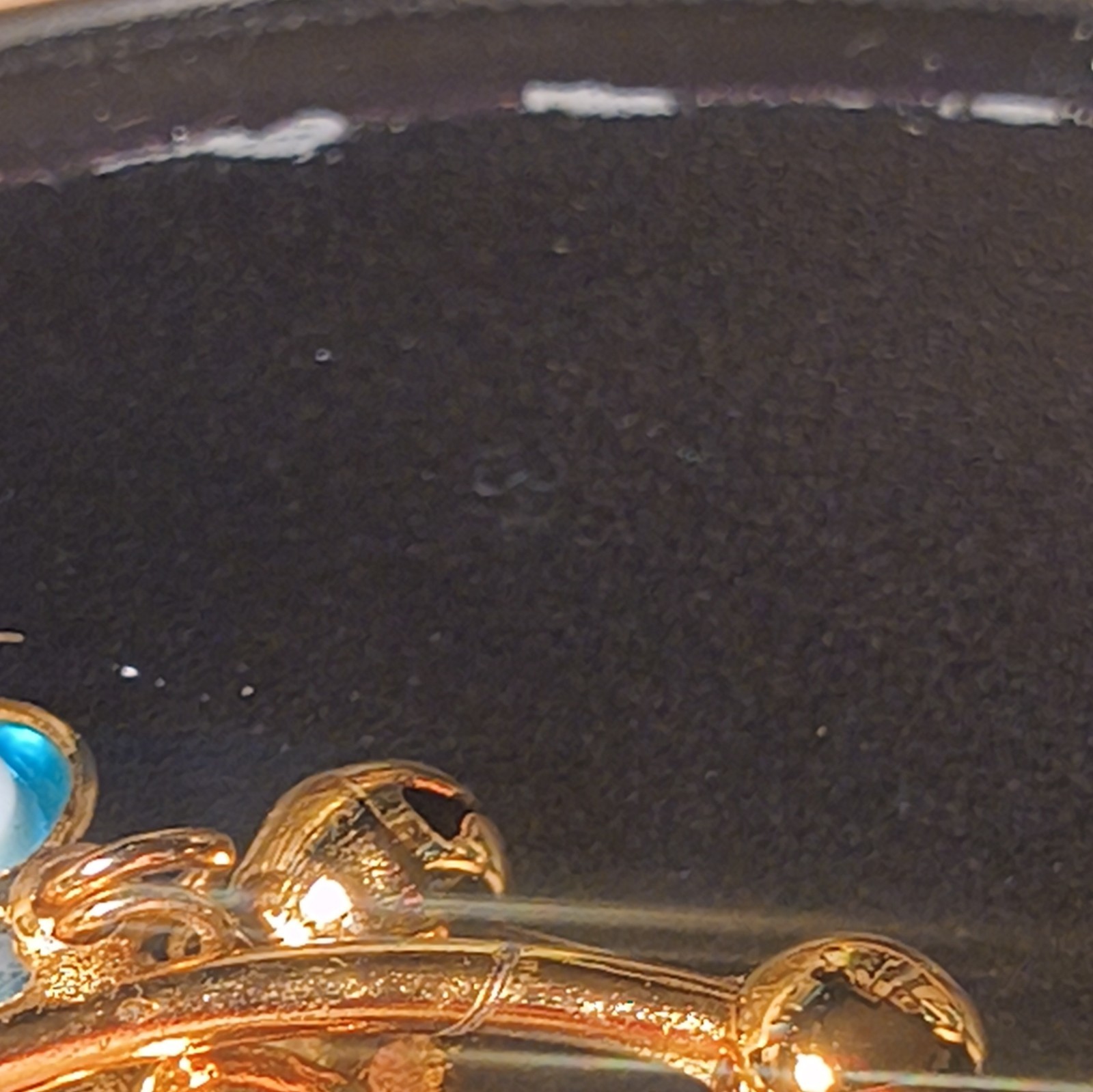 Gold Tone Bangle Charm Bracelet Blue Evil Eye Dangle Glass With Bells For Baby
