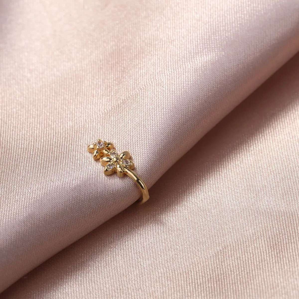 5 Pcs Nose Clip Fake Ring Copper Inlaid Zircon U Shape No Piercing