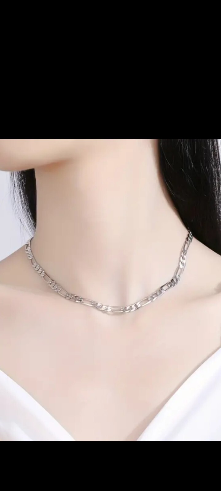 Premium 925 Silver Plated Adjustable Length O Shaped Chain