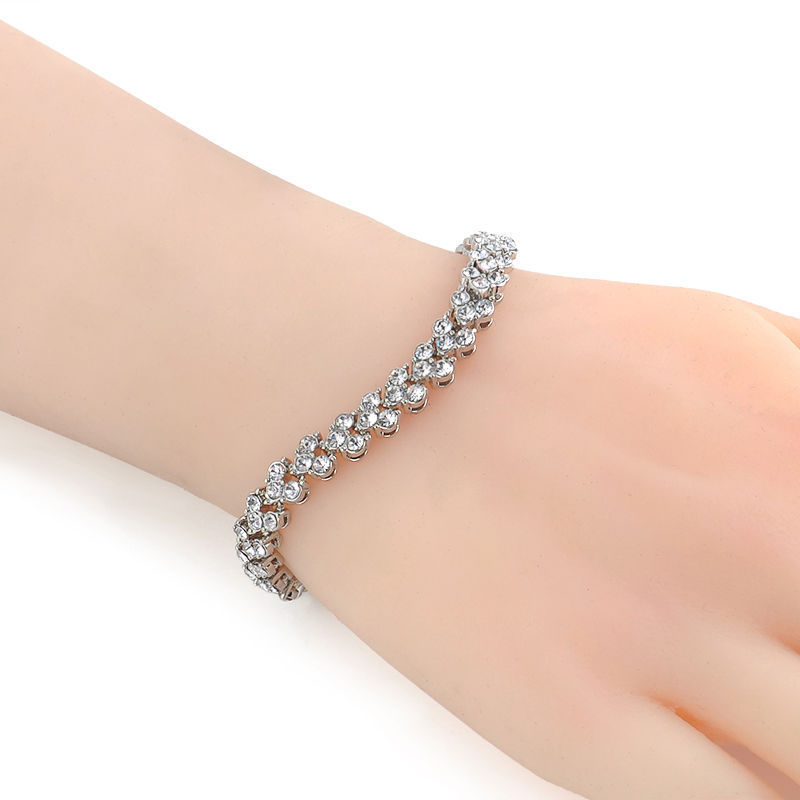 Bracciale Tennis Trilogy argento Swarovski Element originale G4L cristalli donna