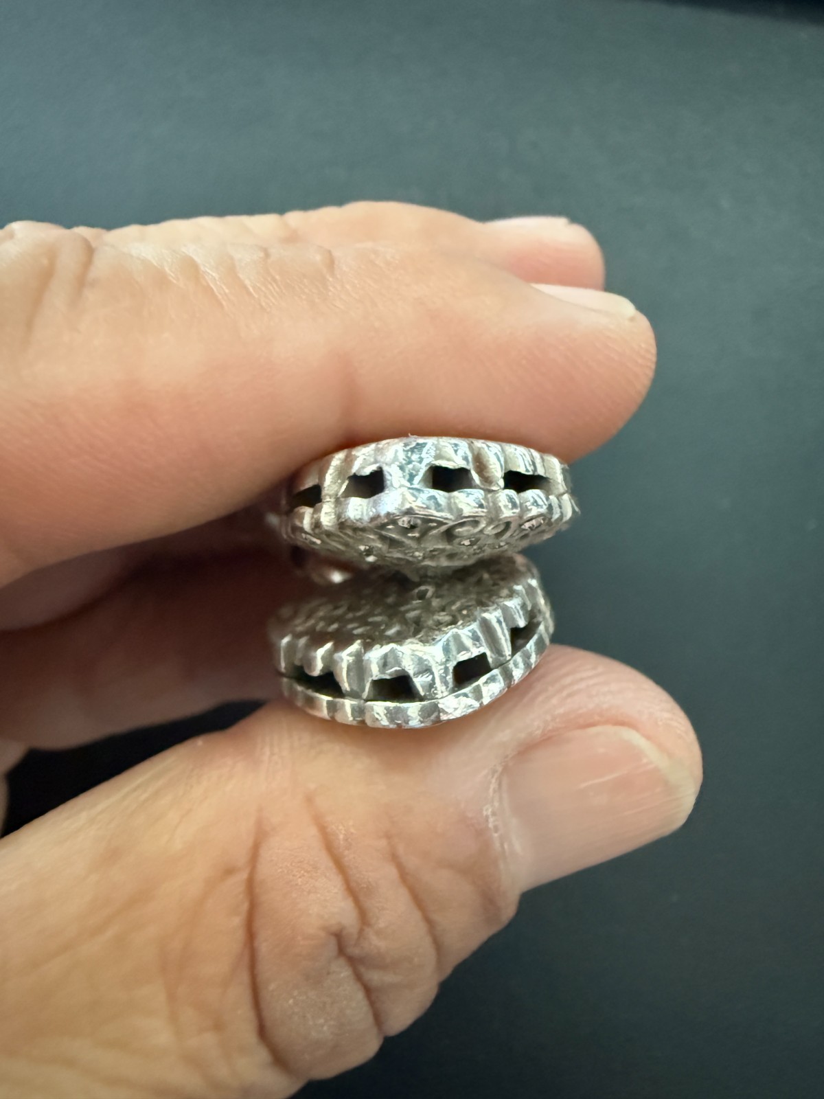 Brighton Silver Tone Heart Rhinestone Earrings Very Good Condition