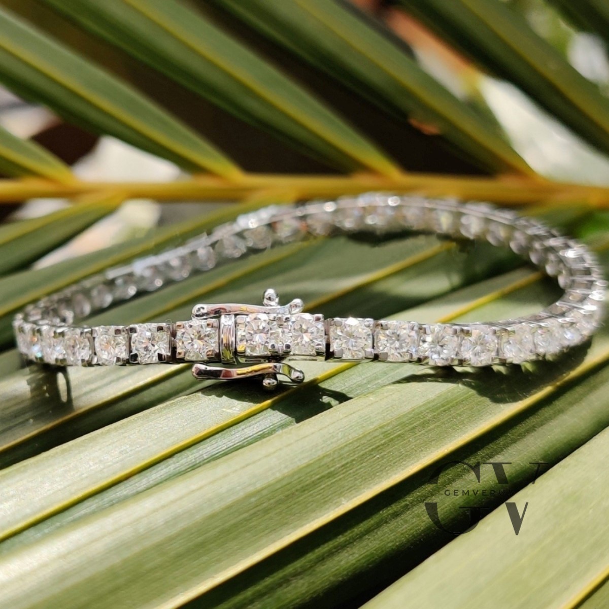 7.00 Carat Round Cut 7′ Inch Long Tennis Wedding Bracelet Solid 14K White Gold