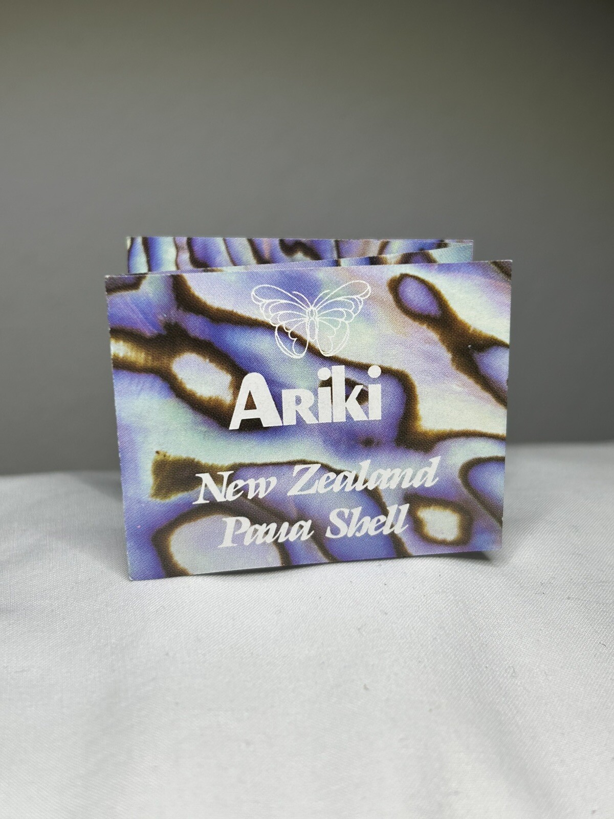 Vintage Ariki Genuine Paua Shell 22k GP Pendant Necklace ~ New Zealand ~ Boxed