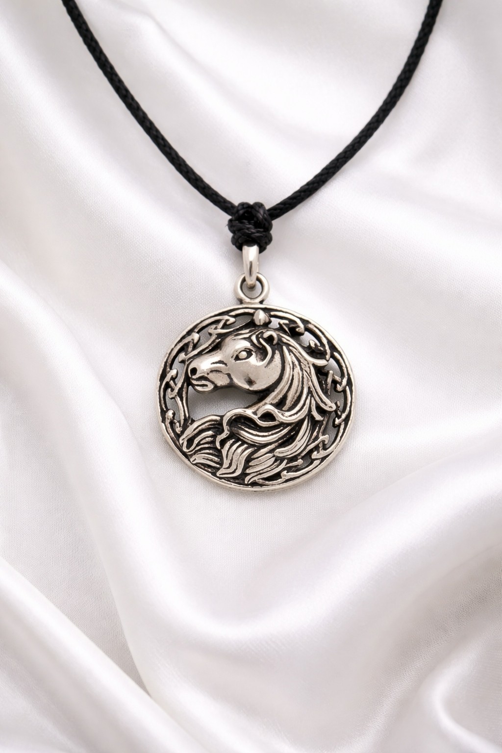 Celtic Horse 92.5 Sterling Silver Gold Brass Charm Necklace Pendant Jewelry