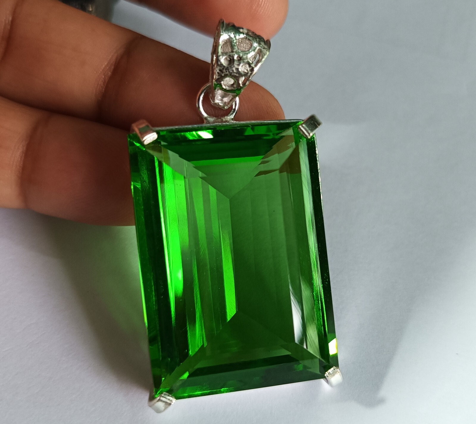 101.90 Ct EGL Certified Natural Topaz 925 Solid Silver Pendant Loose Gemstone