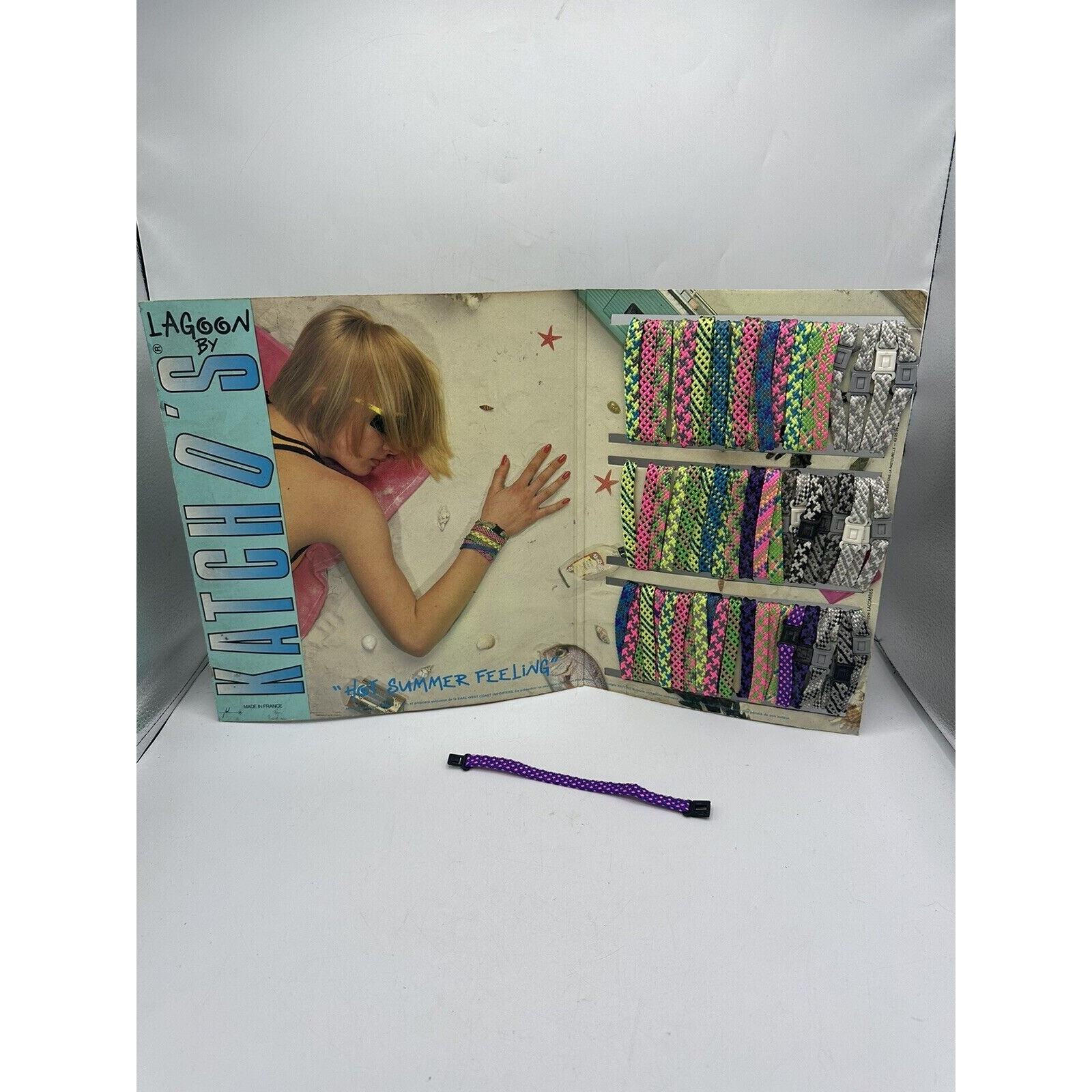 Katcho’s Bracelet Adult Unisex Surf Skate Braided Wrap Purple / Pink Vintage