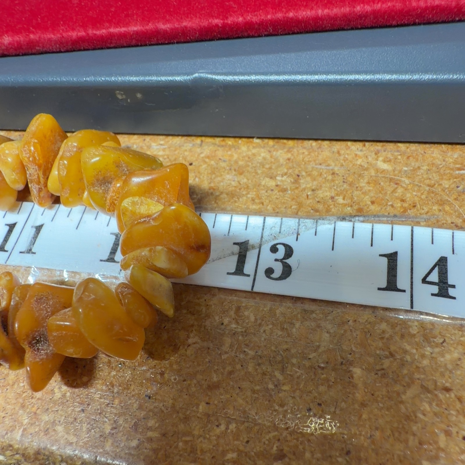 UNBRANDED Honey Amber Chip Necklace Baltic Style Tumbled Nuggets 25 inch