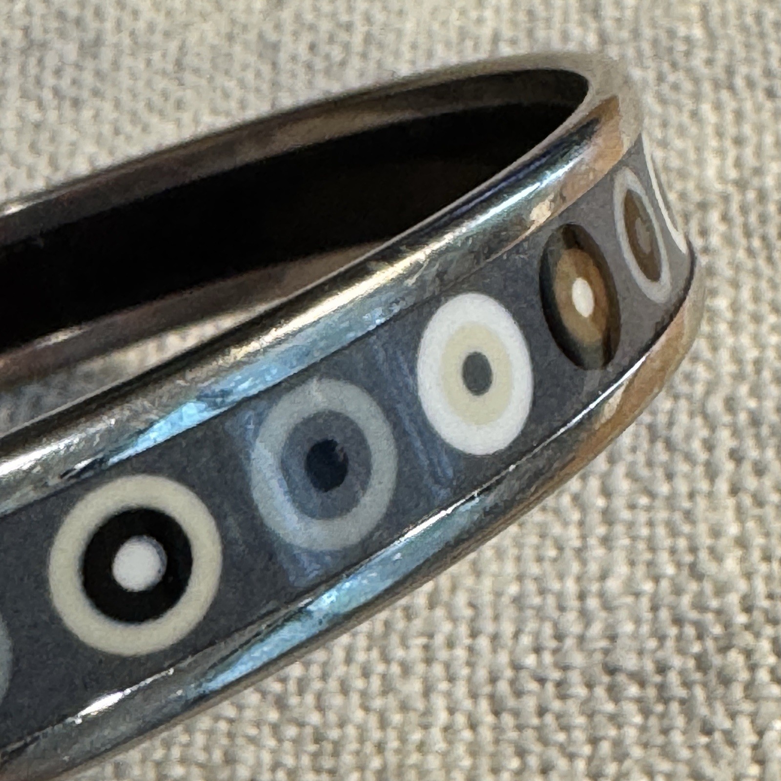 Hermes Printed Enamel Bangle 70 Palladium Finish – Black & Silver