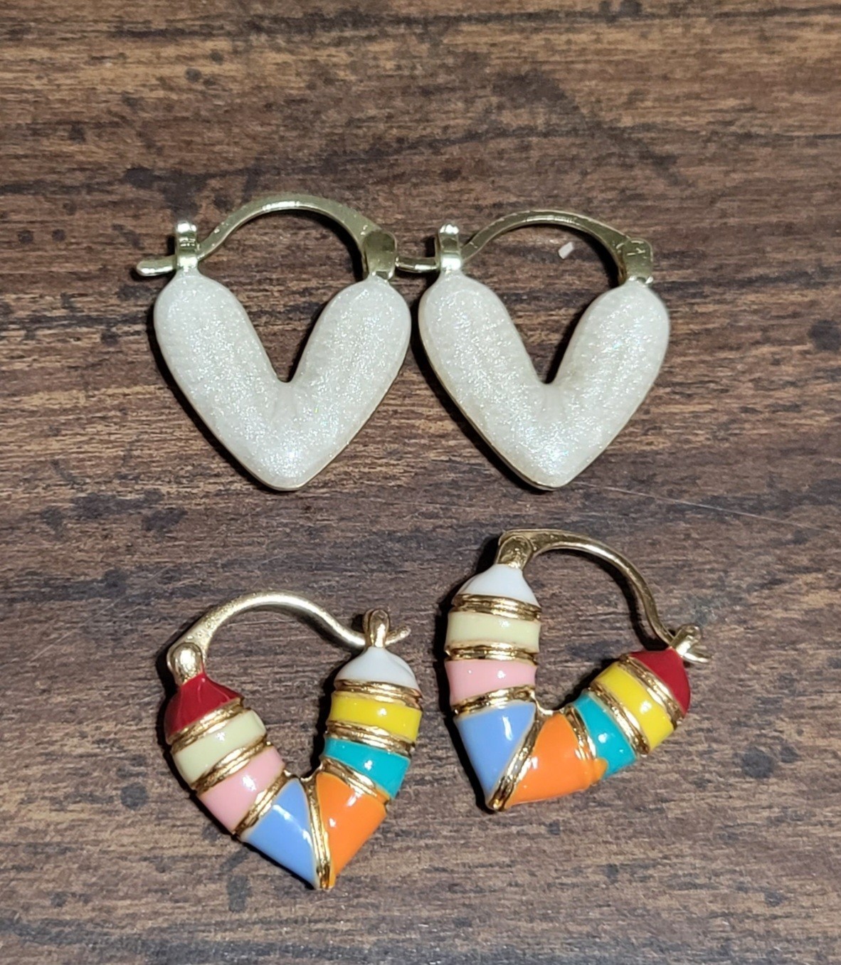 2024 Korean Women’s Heart Hoop Earrings Gold Plated Copper Jewelry Gift