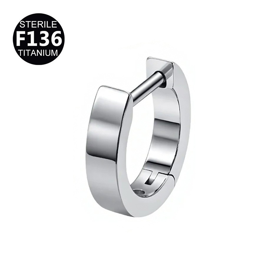 F136 Titanium Clicker 16G CZ Hinged Segment Ring Septum Daith Cartilage Piercing