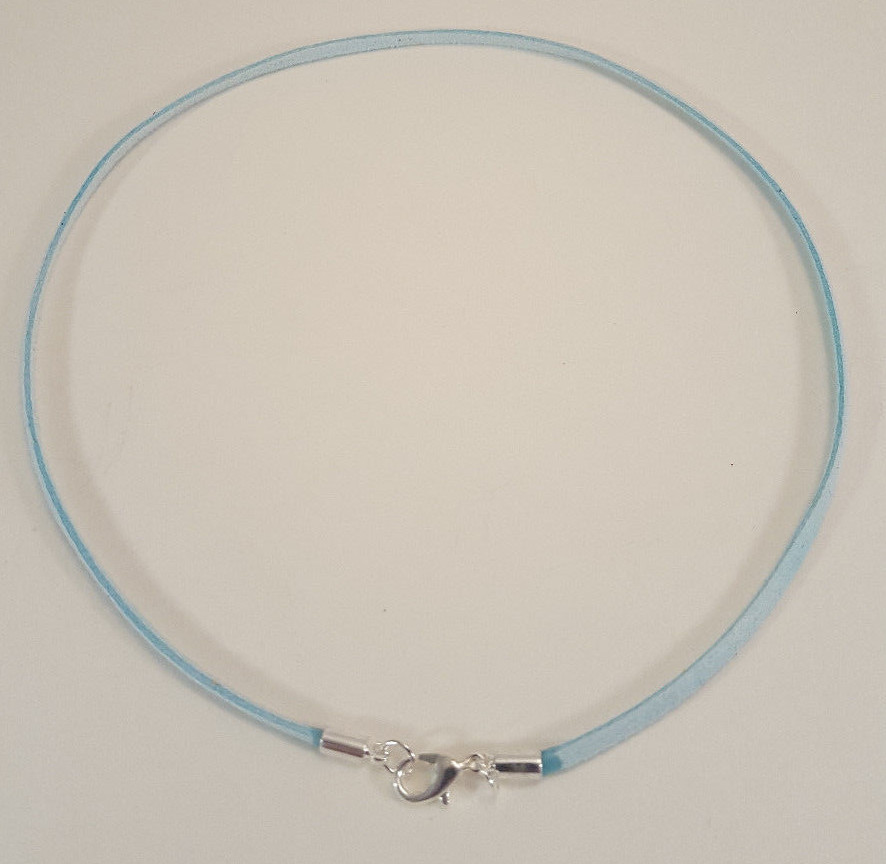 Suede Lightweight Surfer Choker Necklace 3mm with Silver Lobster Clasp- Unisex