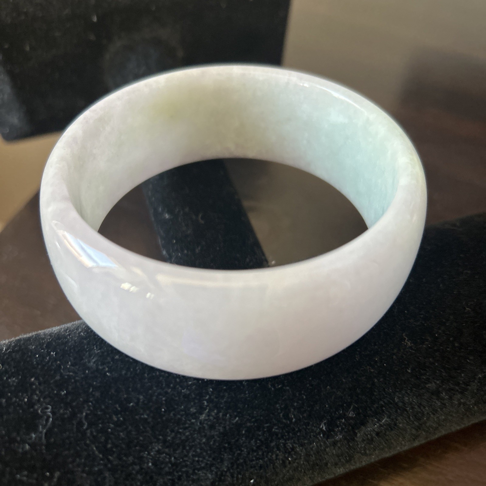 67MM Natural Icy Lavender Jadeite Jade Bracelet Burma Jadeite Jade Bangle