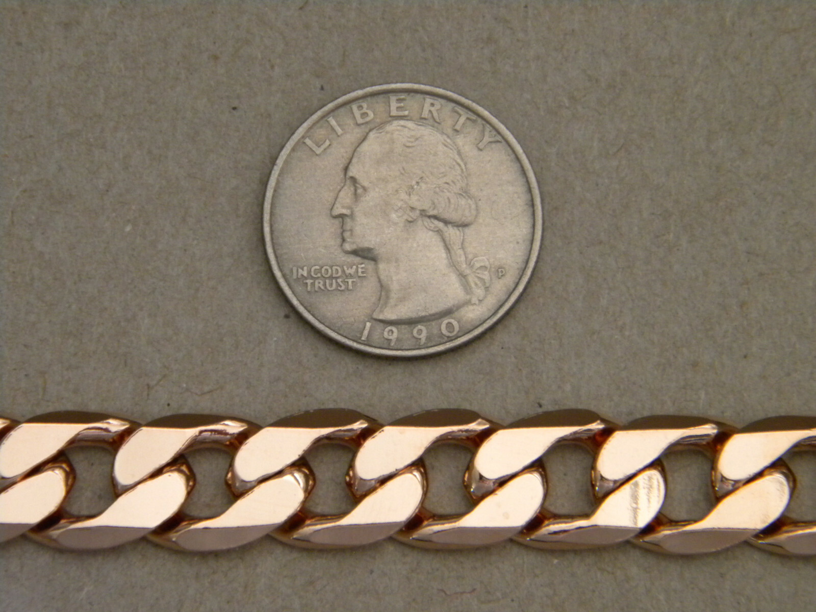 Men’s Rose Pink Gold Plated Cuban Curb Cubic Link Bracelet 8.5in Long 11mm Wide