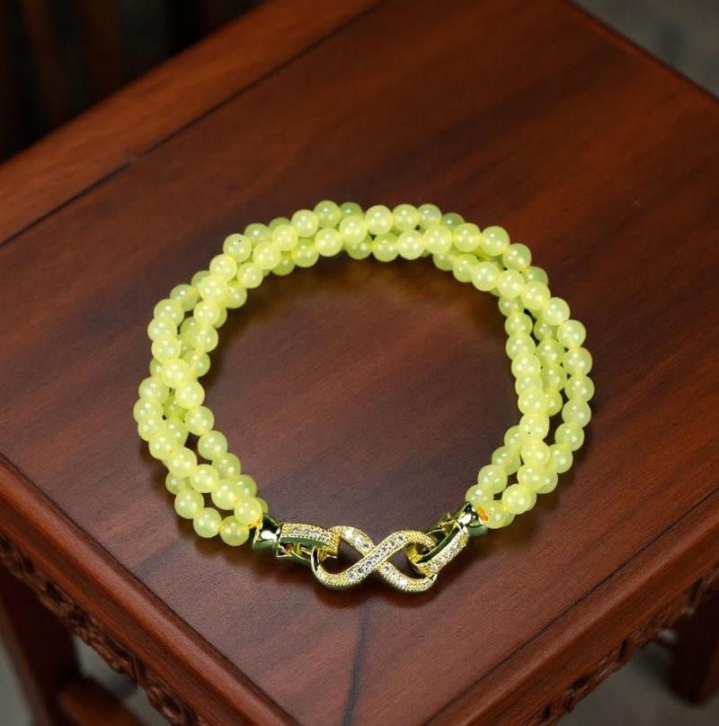 Girl Grandma Mother Lady Women Jade Beads Bracelet Jewelry Family Gift Box DD139