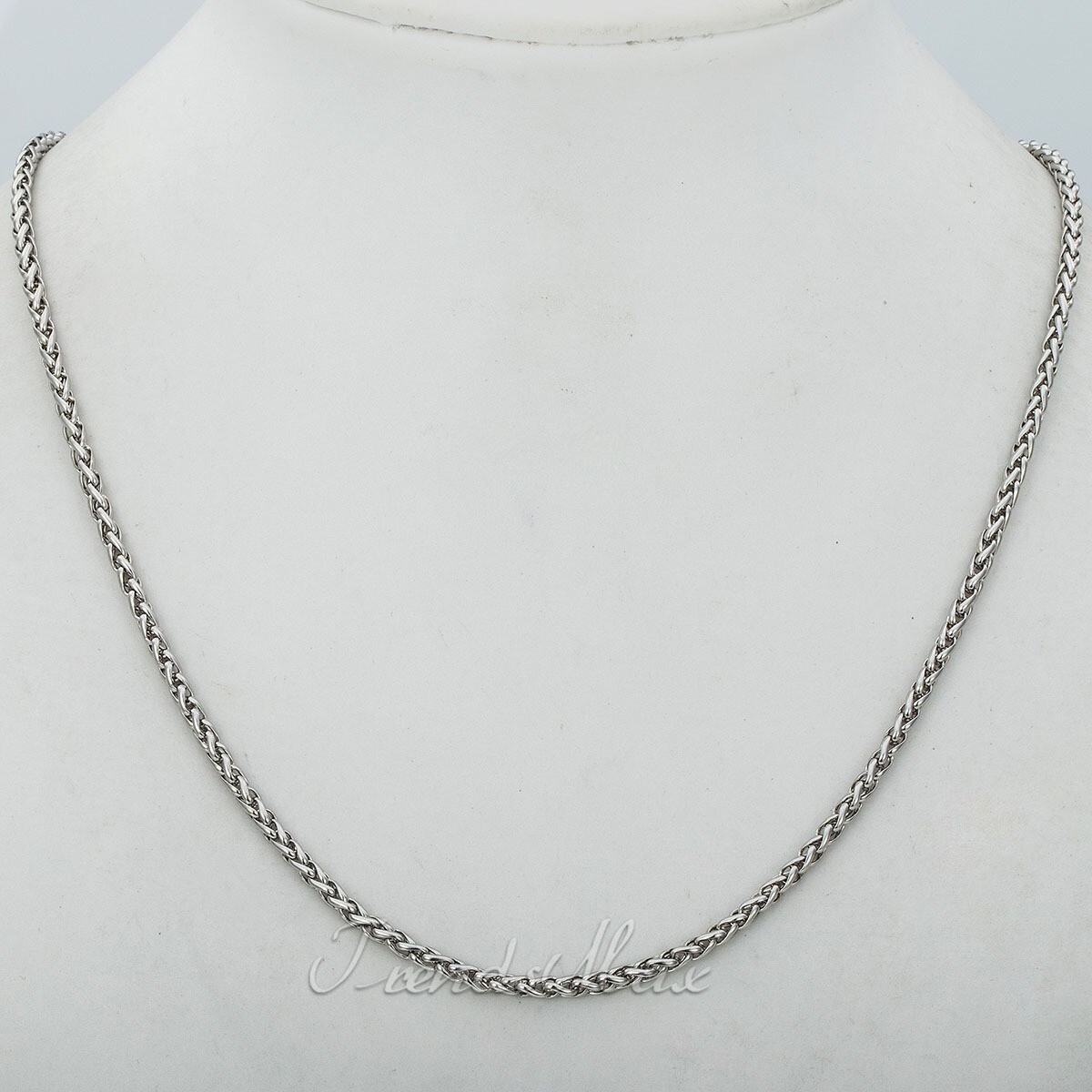 USA 3MM Wheat Link Chain Stainless Steel Necklace Men 18/20/22/24/26/28 inch