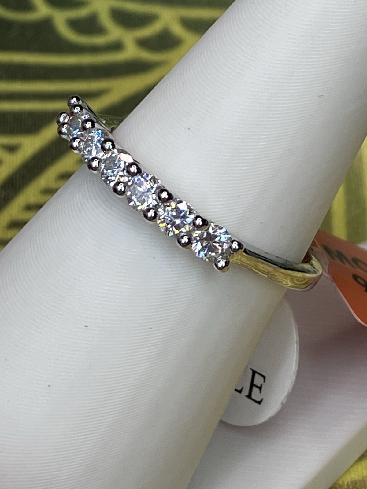 VVS1 Moissanite 1ctw Half Eternity 925 Sterling Silver Band Ring Sz 9