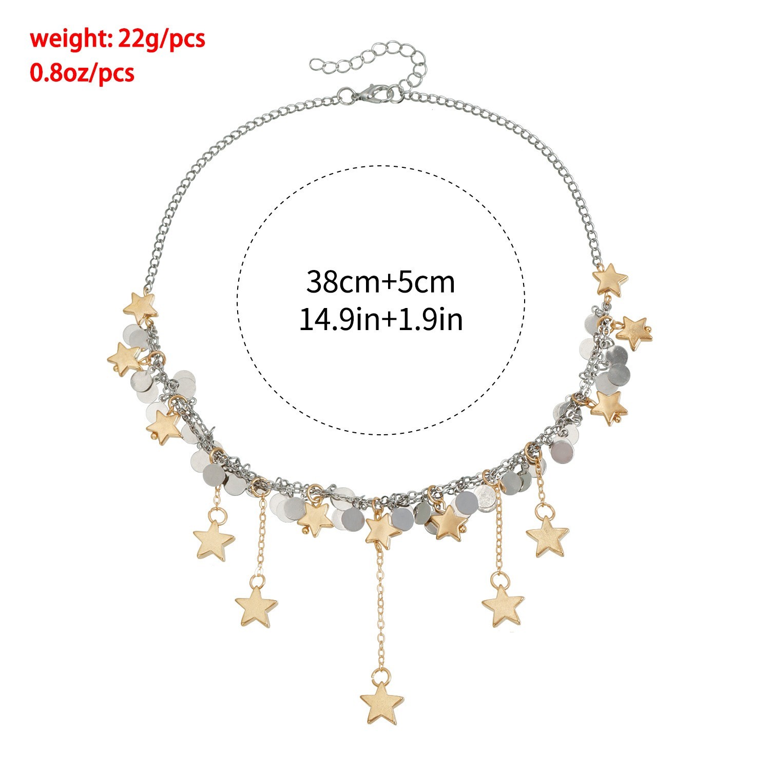 Star Tassel Necklace Chic Collarbone Chain Daily Jewelry Gift For Women