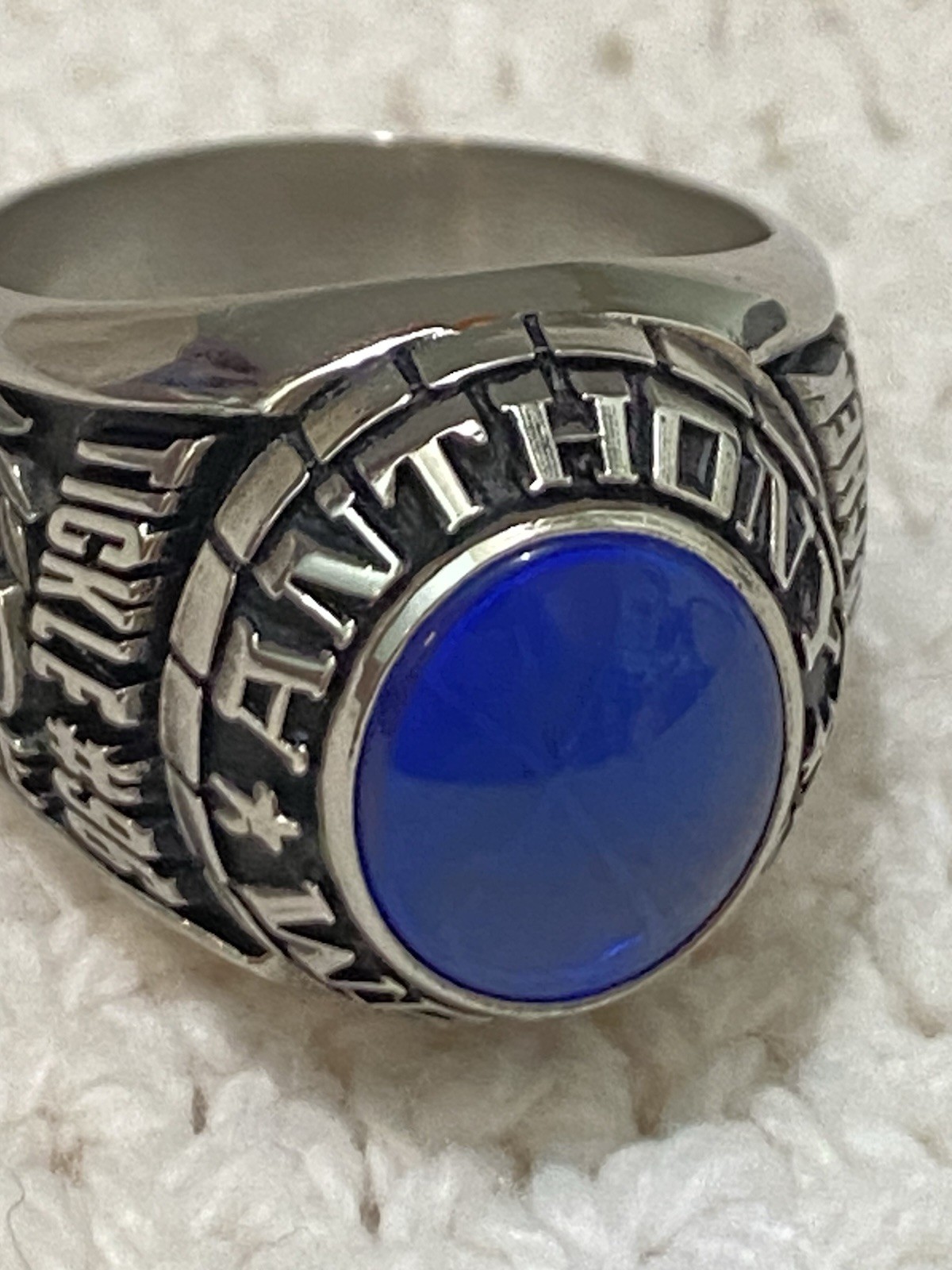 Anthony Wayne Class Ring With Blue Stone Marked LTM