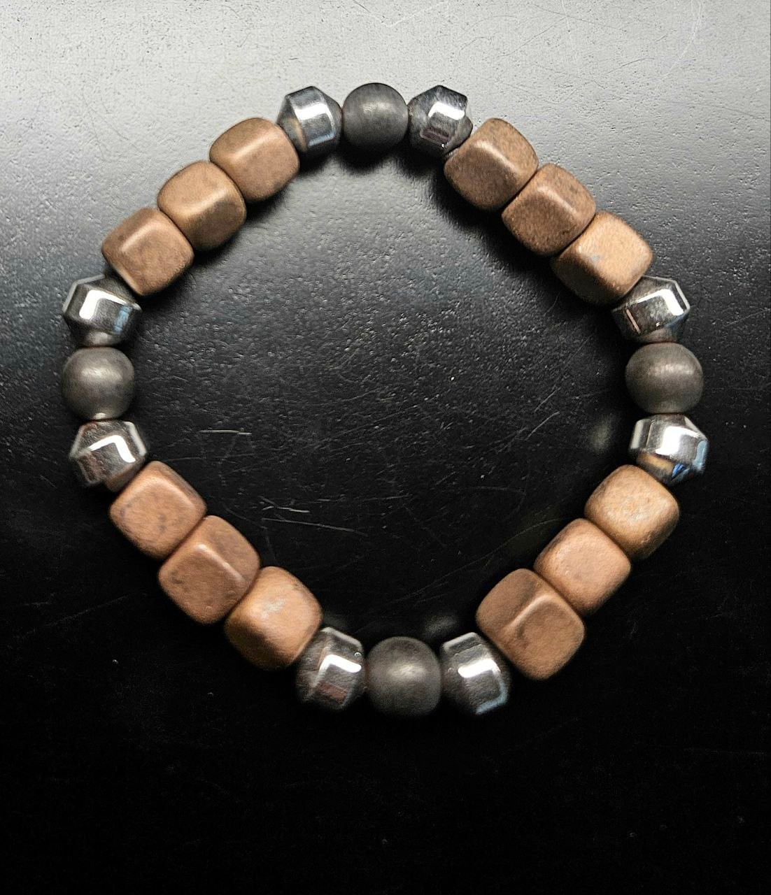 DIY Plated Hematite Bead Bracelet – Protection Healing Stackable