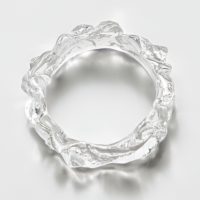 Sghr Ring Color Blue/Clear Glass SJRG-ZIL13BL/13W Φ0.8 x W0.3 x 0.1in JAPAN NEW