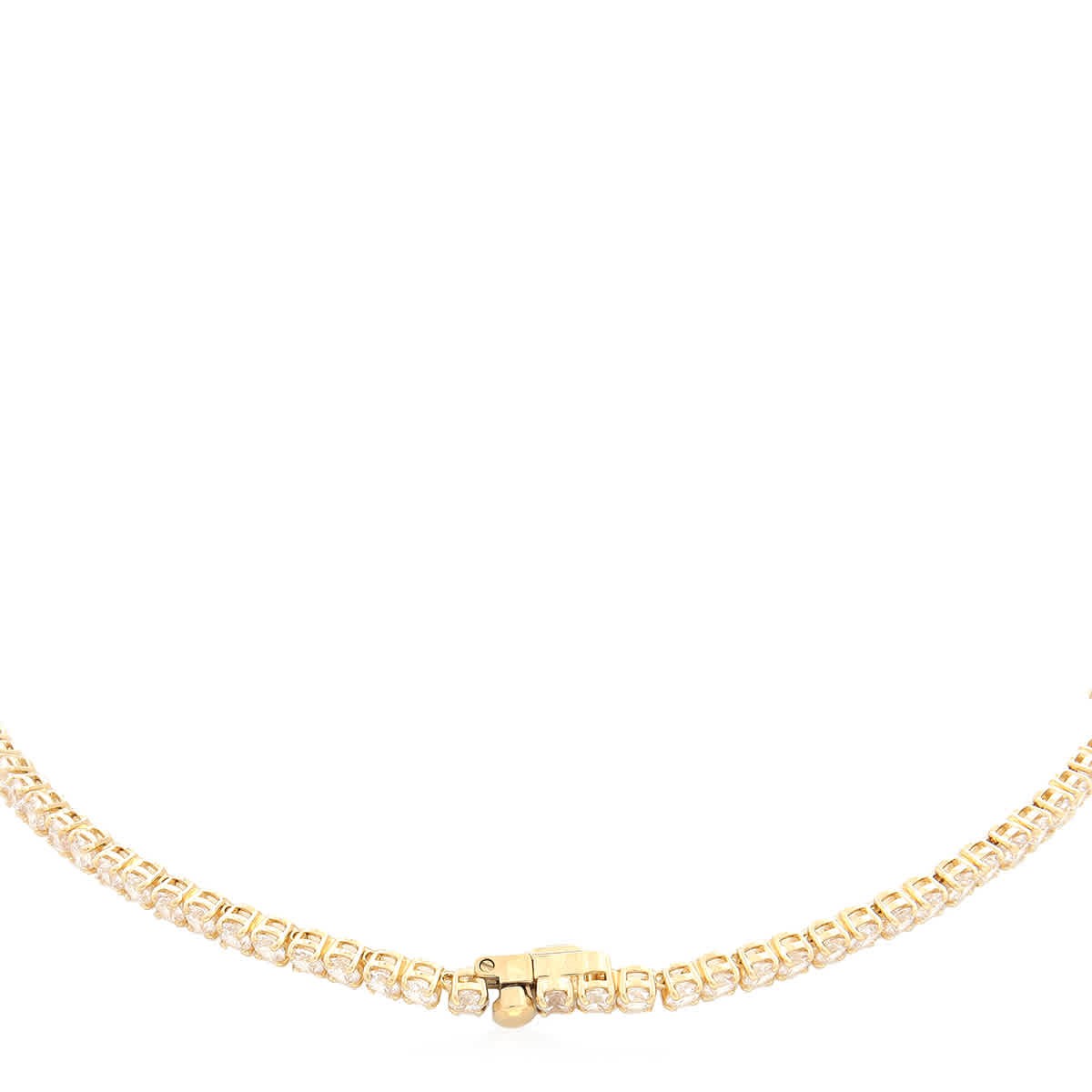 Swarovski Matrix Tennis Necklace S New Gold Shiny White