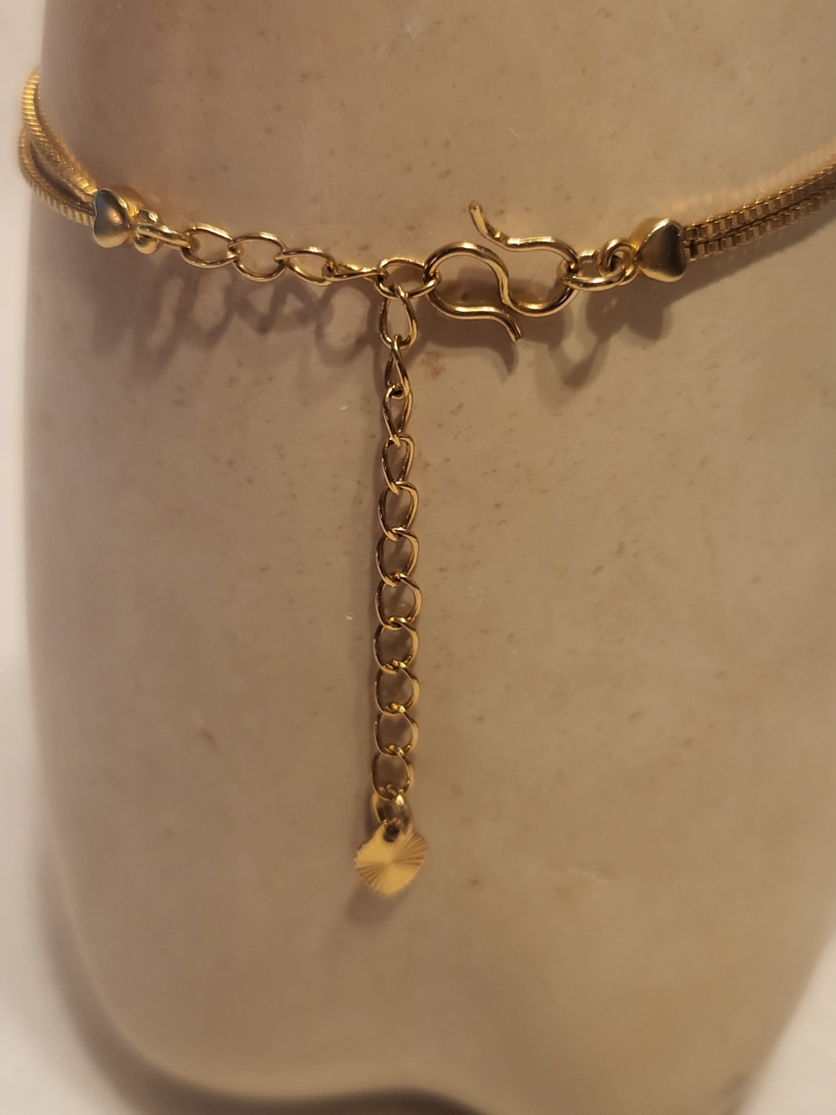 Gold Plated Hello Kitty Cat Dangle Charm Cable Chain Bracelet, Lobster,