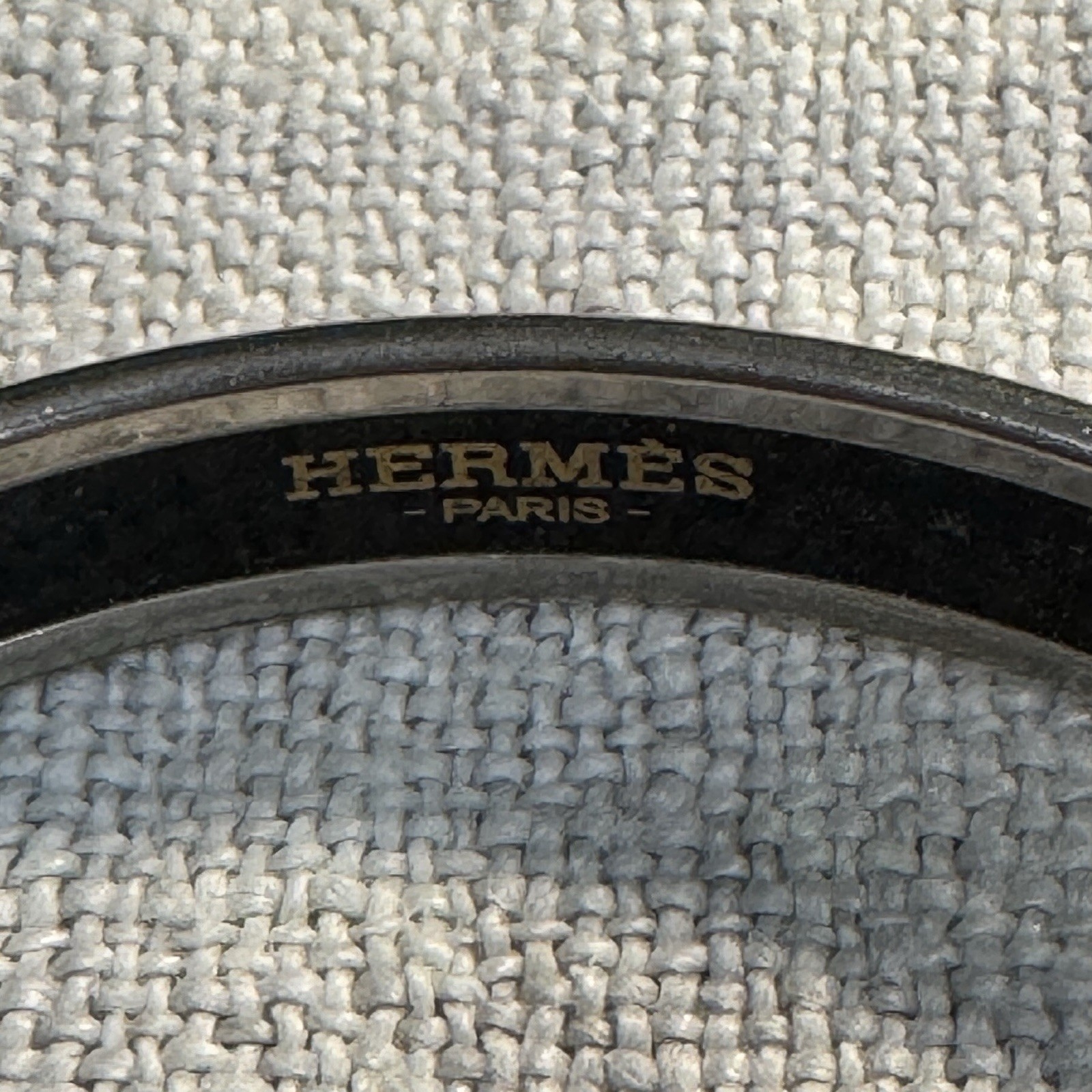 Hermes Printed Enamel Bangle 70 Silver Finish – Black & Silver