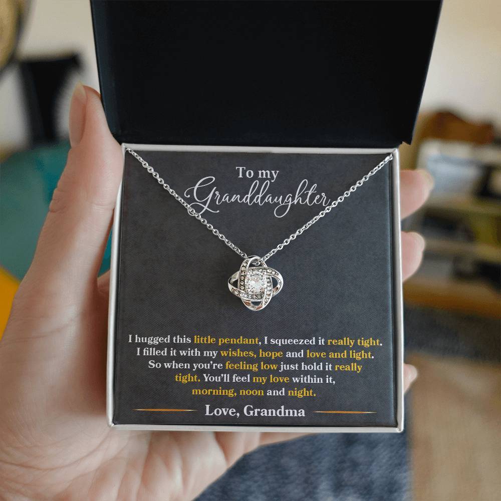 To My Granddaughter Necklace, Xmas Birthday Graduation Gift For Granddaughter