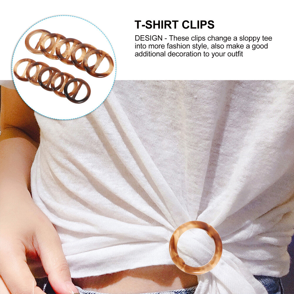 20Pcs Scarf Rings and Slides Tee Shirt Holder Clip Silk Sweater Miss Man