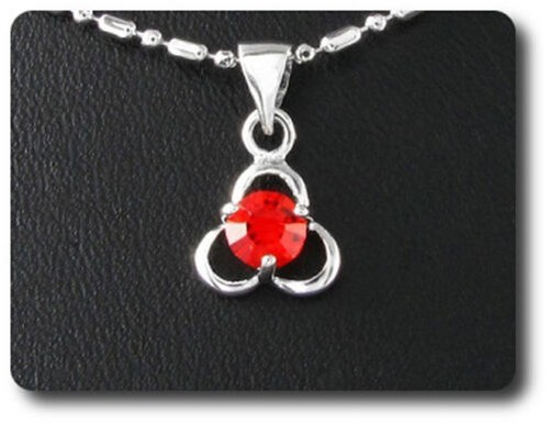 Pendant Ruby 0 5/32in Gold Plated White 18 K
