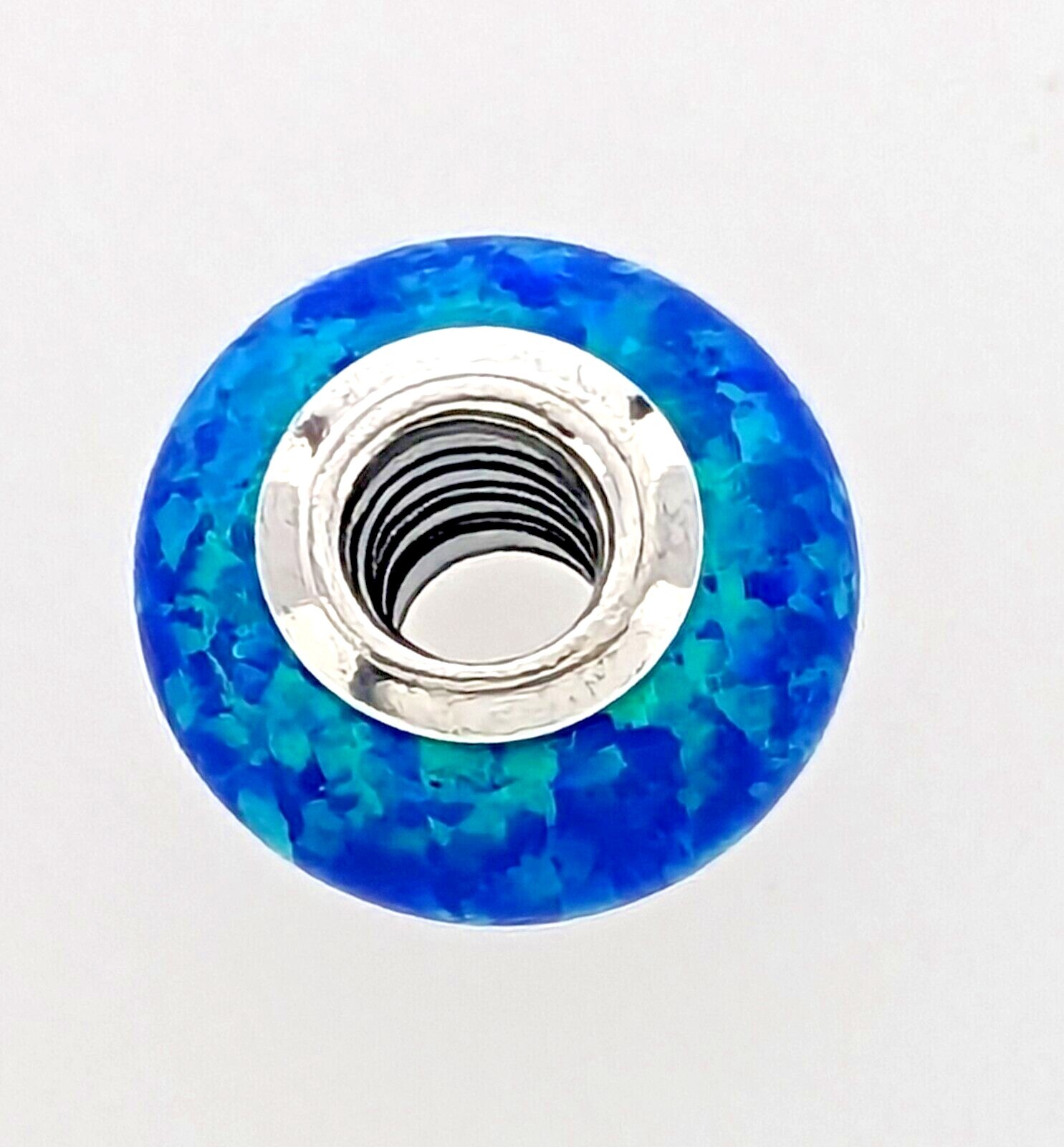 New 100% Original PANDORA Brand 791691C02 Opalescent Ocean Deep Blue Charm