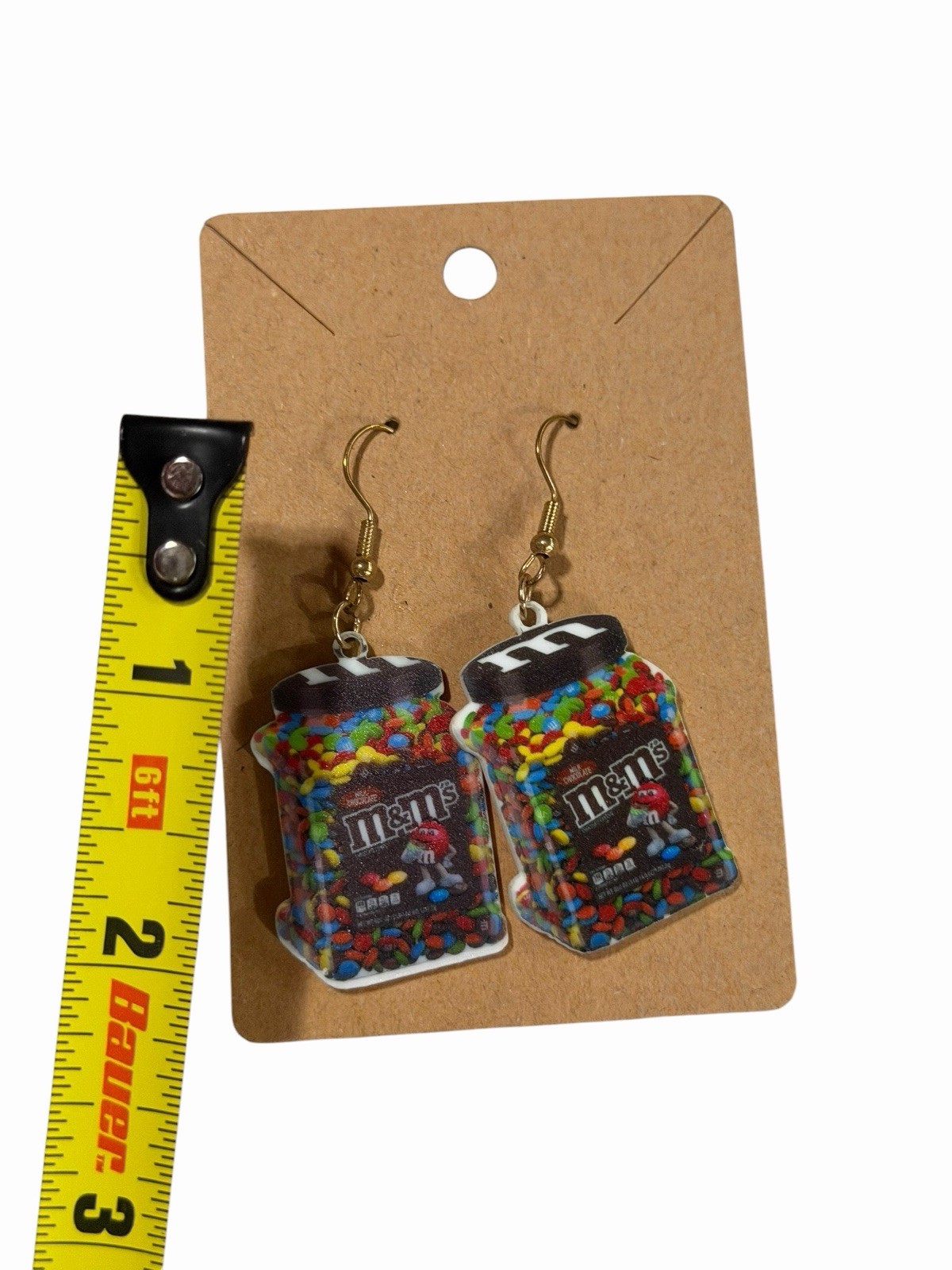 New Novelty Fashion Earrings jar of candy m chocolate