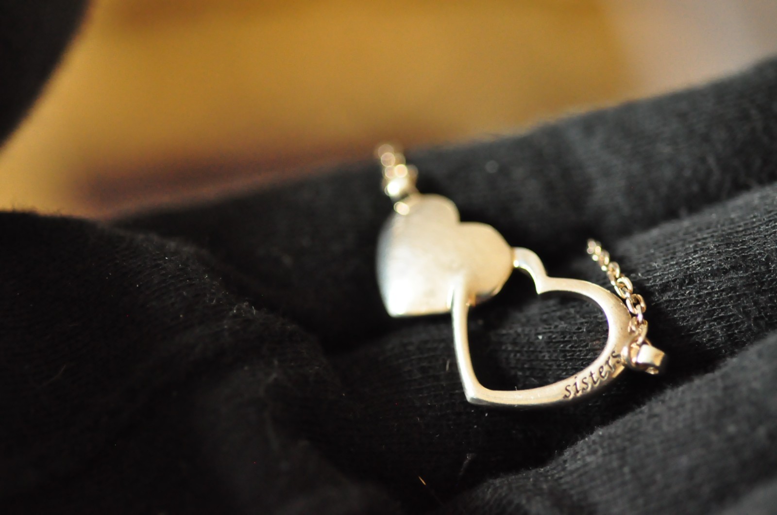 Sisters Sterling Double Heart Necklace 17 in 8g 925 Lobster Clasp Vintage