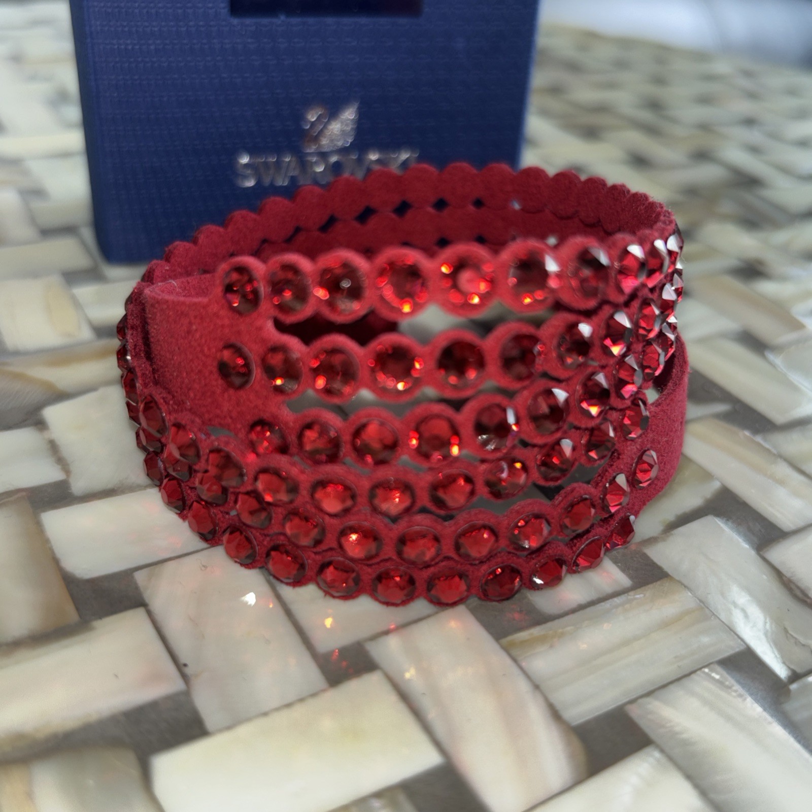 *Genuine Swarovski Power Slake Crystal Bracelet Red 5511701 Swan*