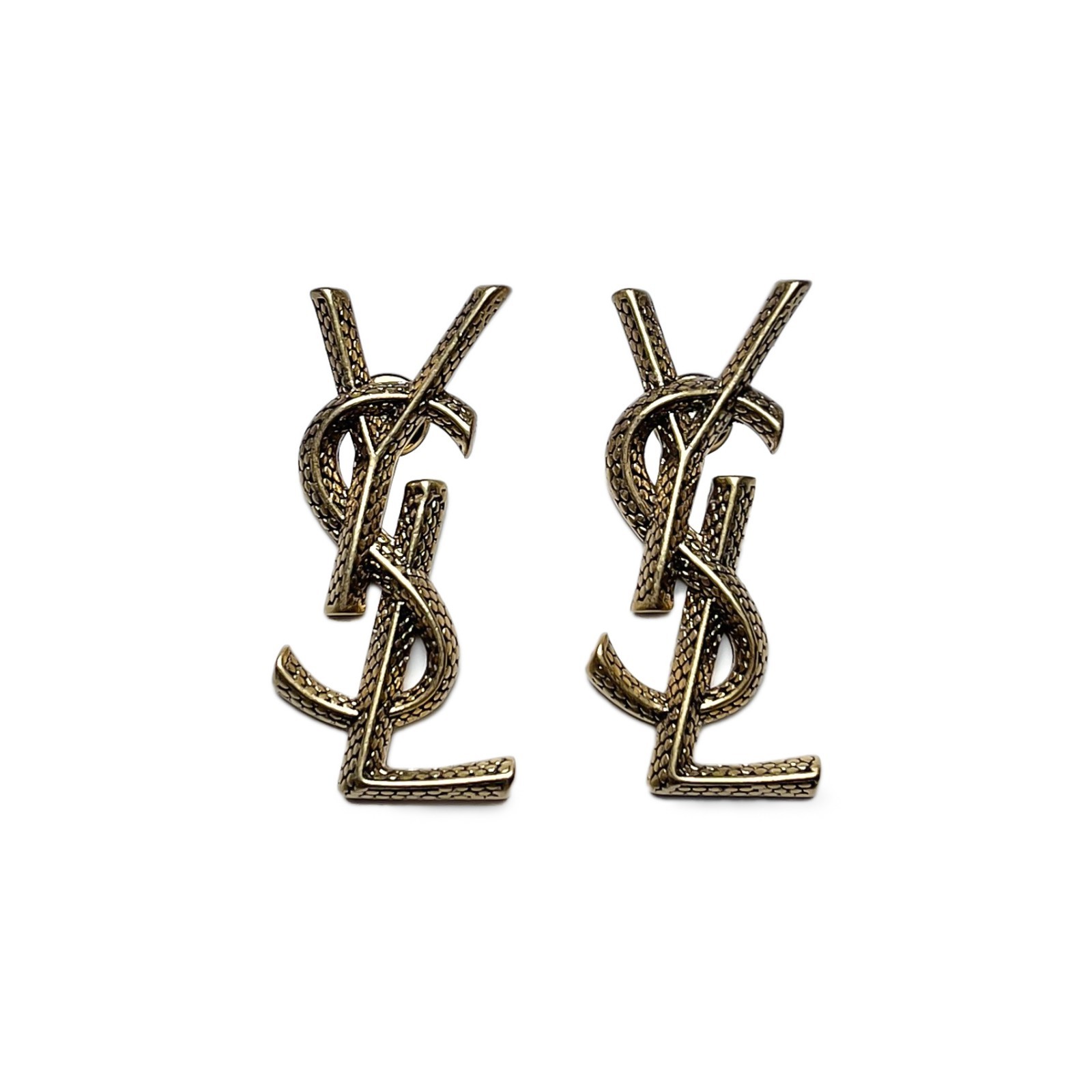 SAINT LAURENT YSL Monogram Stud Earrings