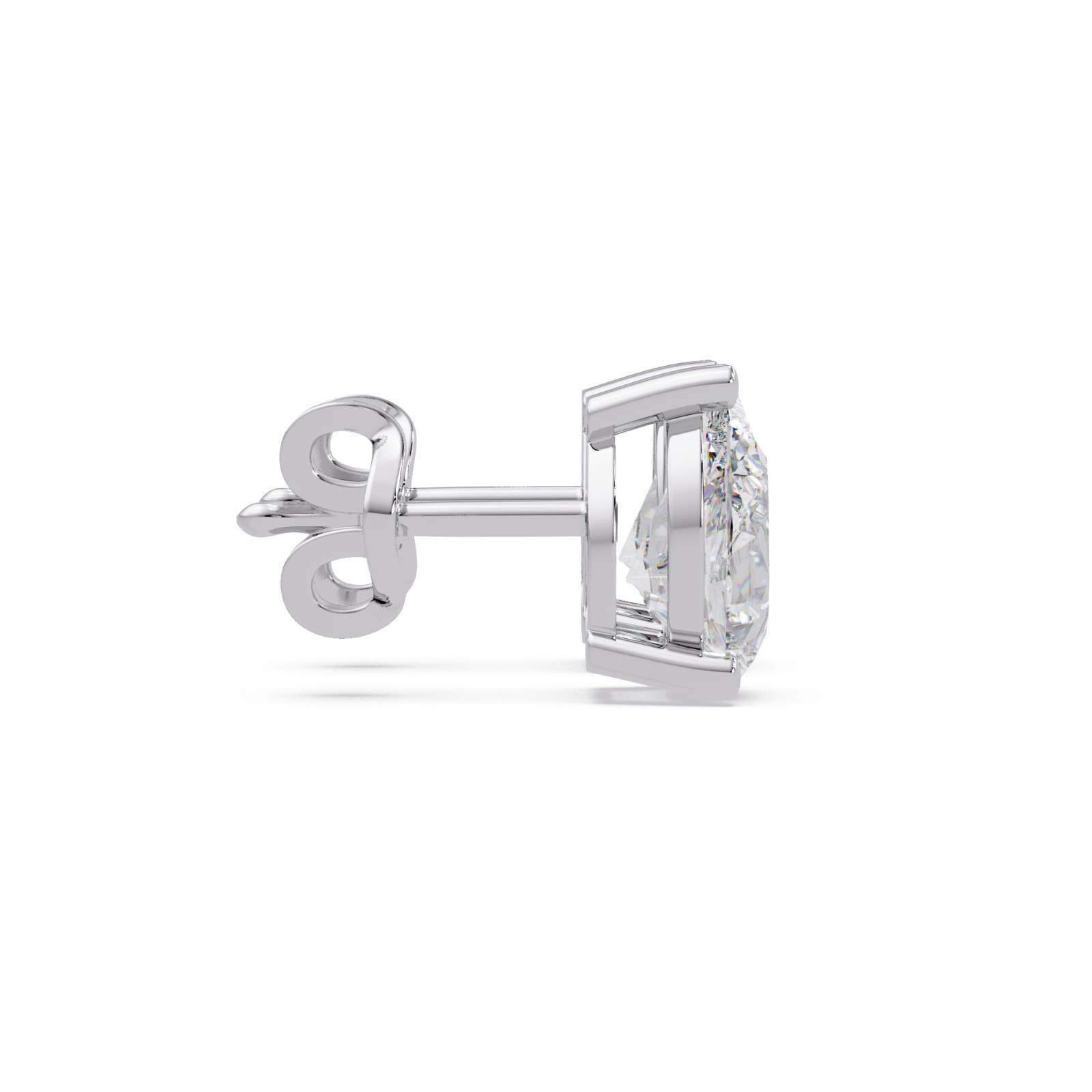 Pear Cut Lab Grown Diamond Stud Earrings 1.00 CTW in 925 Sterling Silver