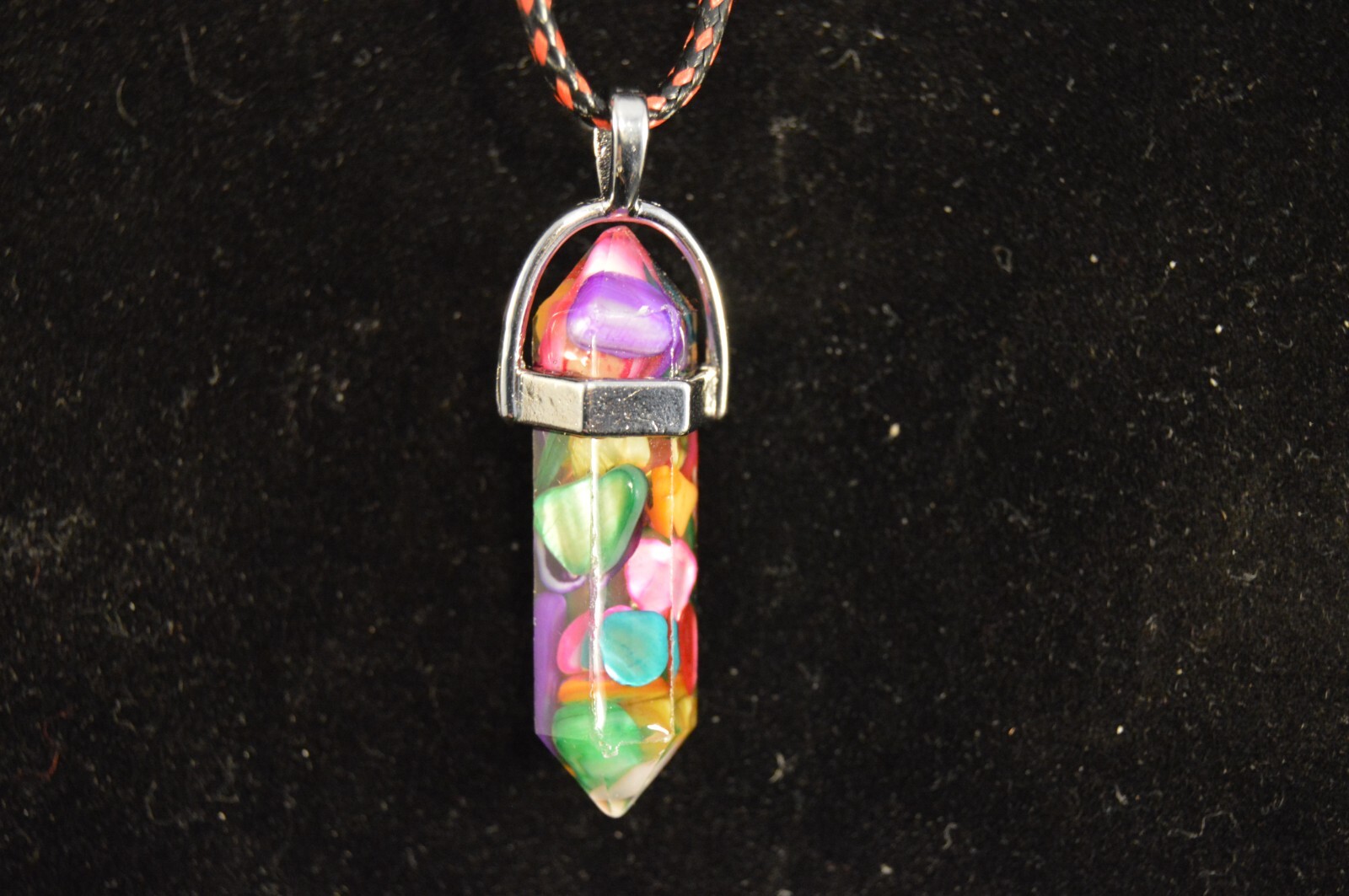 “COLORED STONE” Resin HEALING “Crystals” NECKLACES NEW! Jewelry USA SALES!!!