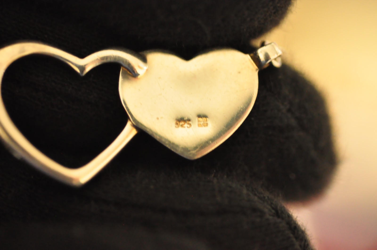 Sisters Sterling Double Heart Necklace 17 in 8g 925 Lobster Clasp Vintage