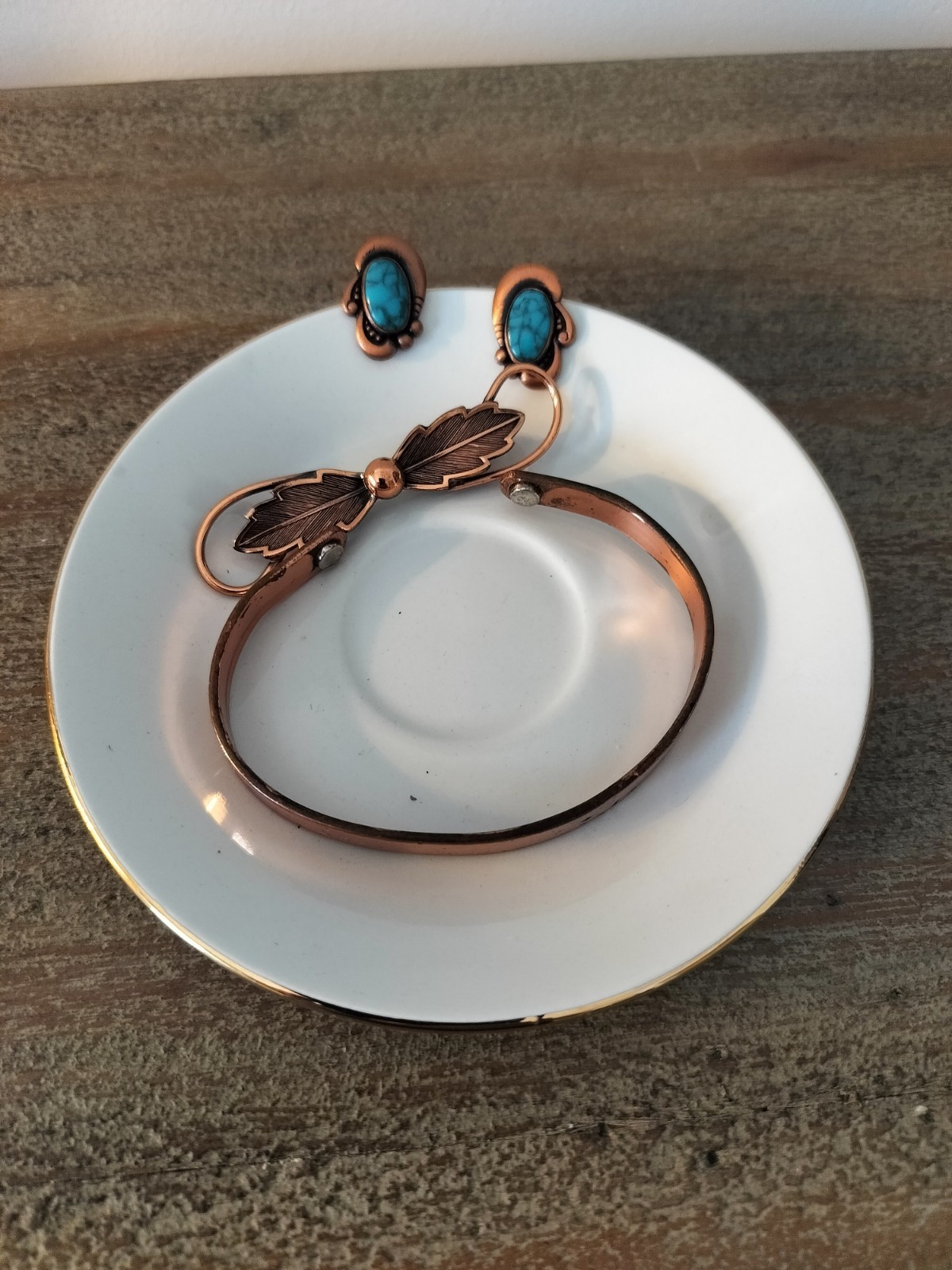 Pure Copper Pure Wrapped Designer Handmade Jewelry Bracelet Earring And Broch