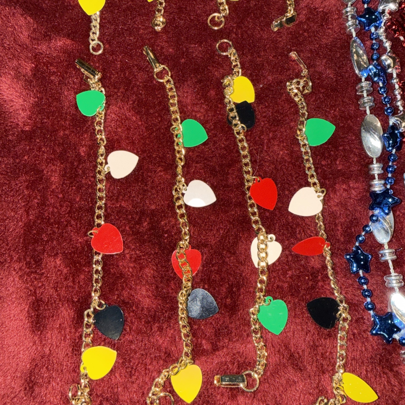 Beaded Necklaces/ Bracelet Lot Plastic/ Resin Some Vintage