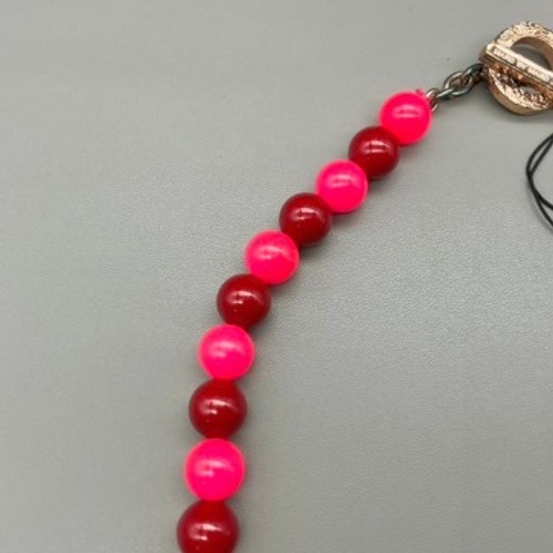 Marc By Marc Jacobs Necklace Women Pink Red Yellow Crystal Bow Toggle 18 Inch