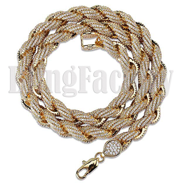 Hip Hop Urban Style Full Iced 9mm 8.5″, 16″,18″, 20″ Rope Choker Chain Necklace